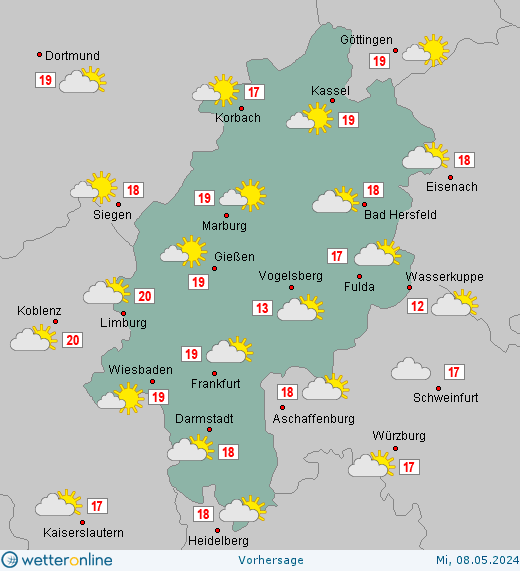 Regenprognose Hessen