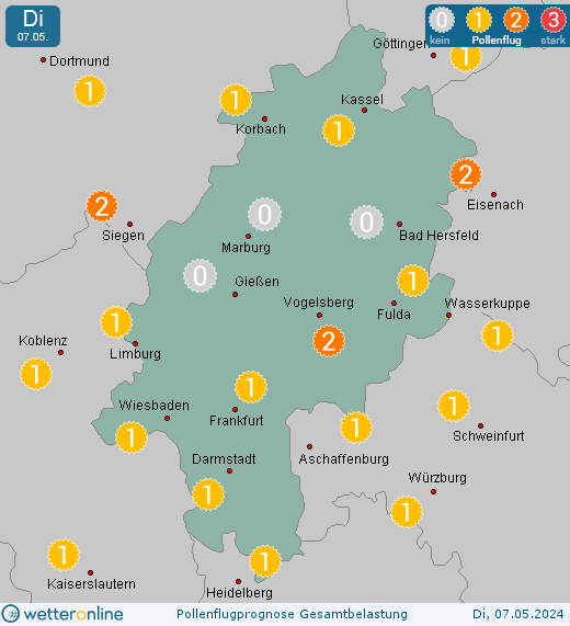 Hessisch Lichtenau: Pollenflugvorhersage Ambrosia für Mittwoch, den 19.01.2022