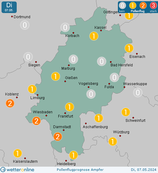 Wetzlar: Pollenflugvorhersage Ampfer für Donnerstag, den 29.09.2022