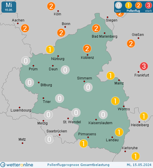 Oberbrombach: Pollenflugvorhersage Ambrosia für Freitag, den 26.04.2024