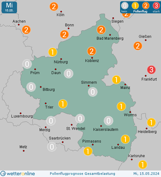 Hanhofen: Pollenflugvorhersage Ambrosia für Freitag, den 26.04.2024