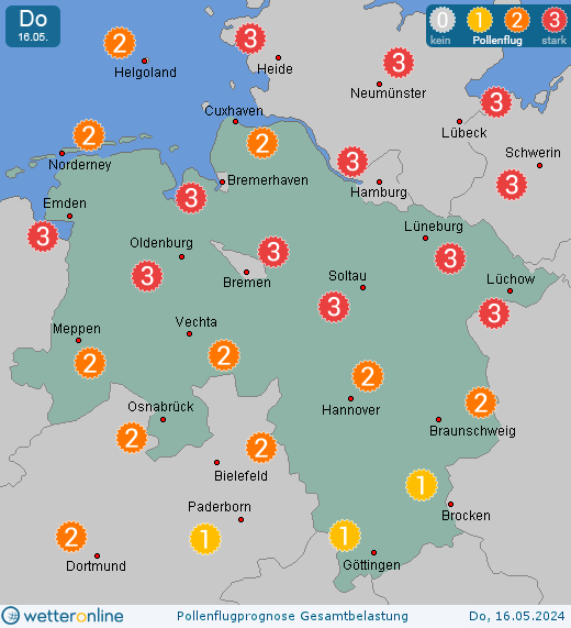 Bad Salzdetfurth: Pollenflugvorhersage Ambrosia für Samstag, den 27.04.2024