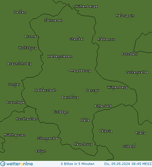 Aktuelle Blitzkarte Sachsen-Anhalt