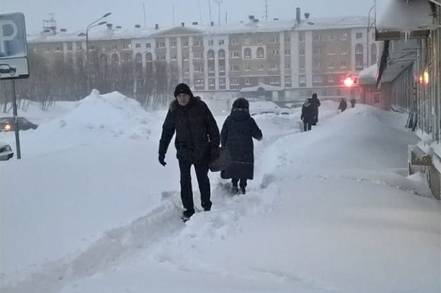 Schneemassen in Russland