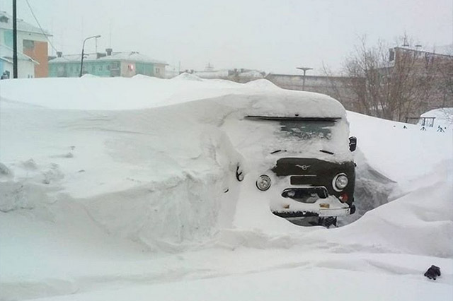 Schneemassen in Russland