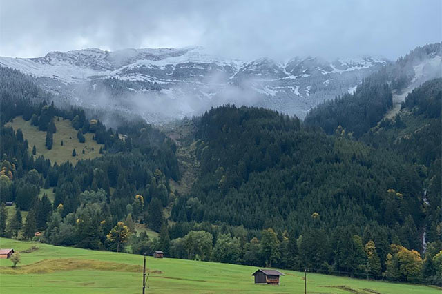 Kurzer Wintergruß in den Alpen