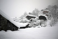 Alpen versinken im Schnee